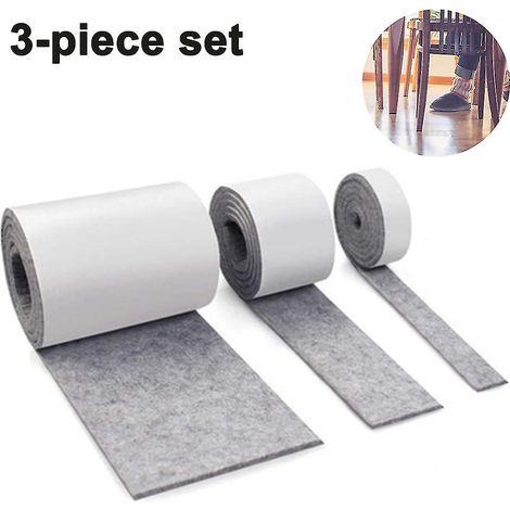 Rollos de fieltro autoadhesivo para muebles (100 cm x 10 cm + 100 cm x 5 cm + 100 cm x 2 cm), se pueden cortar en cualquier forma, alfombrilla antideslizante con fuerte adhesivo Db) (1/5)