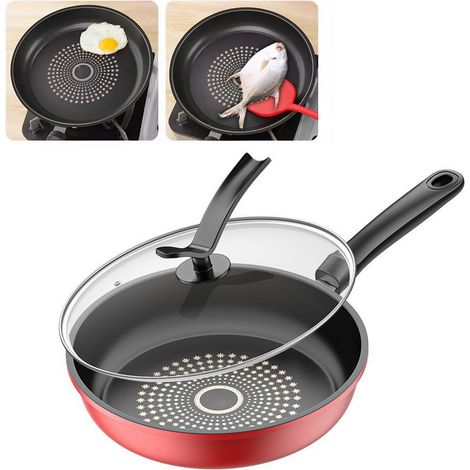 Poêle en fonte antiadhésive compatible lave-vaisselle et induction gaz tous feux pour oeufs steak pancakes petit-déj 24 cm / 9,4 in sans couvercle (1/3)