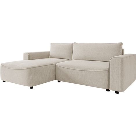 Sofá rinconero TrendyNest Monacha, Izquierda, Función de descanso, Almacenaje, 255x175x93cm, 0