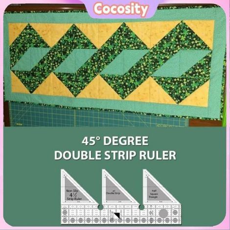 Règle À Bande - Acrylique Transparent - Angles 45° 60° 90° - Pour Découpe Précise De Tissus - 1 Pièce (1/5)