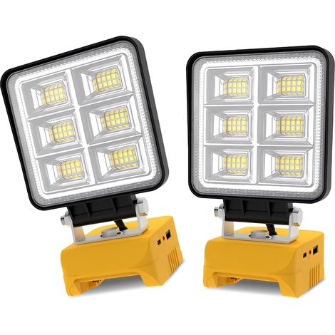 Projecteur LED lot de 2 rechargeable sans fil 48 W portable (1/5)