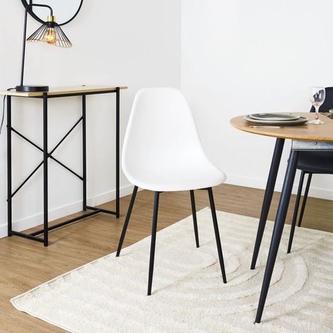 Chaise - HOME DECO FACTORY - Gustav - Design Épuré - Blanc