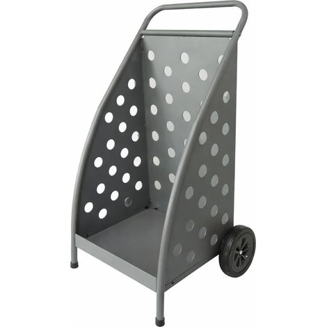 Carrello portalegna con ruote – Grigio 65 x 48 x H 90 cm