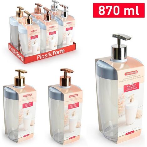 1 Pezzo Dispenser Portasapone Liquido in Plastica 870 ml Vari Colori (1/2)