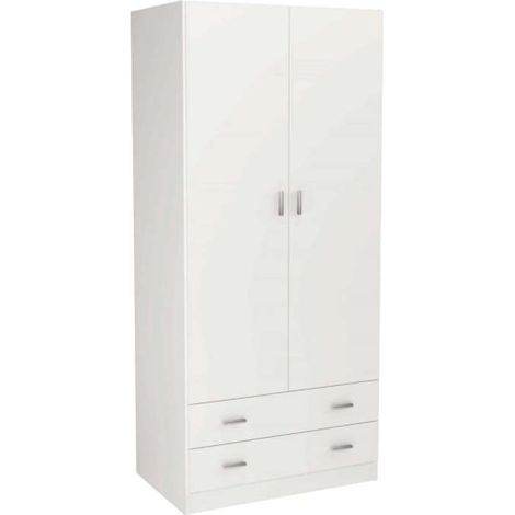 Armario de Melamina Blanco con 2 Puertas Ref.9459-BL (1/3)