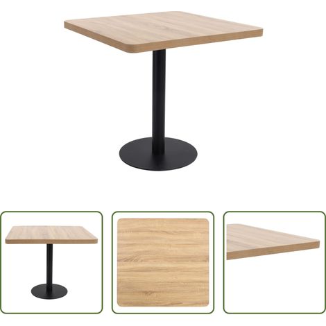 Table de restaurant - Table de bistro marron clair 80x80 cm MDF (1/5)
