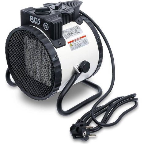 Ventilateur Chauffant Électrique 2 kW - 18,8 x 26,2 x 22,4 cm - Puissance Élevée et Chauffage Rapide - D-Work