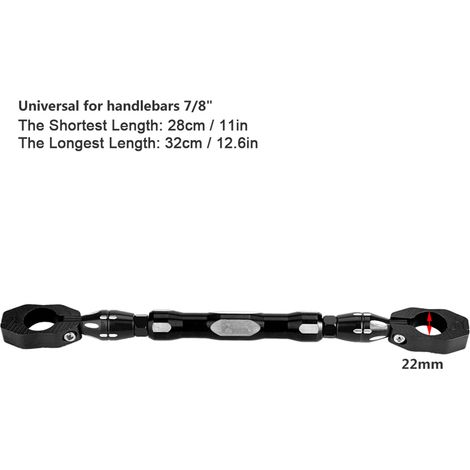Tige de support universelle renforcée et réglable pour modifications de motos (argent) (1/5)