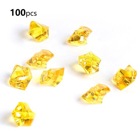 Künstliche Eisbrocken für Tischdekorationen – Acryl-Eiswürfel in verschiedenen Farben (11 x 14 mm) – 100 Stück für Vasen, Hochzeiten, Vitrinen und DIY-Projekte (1/5)