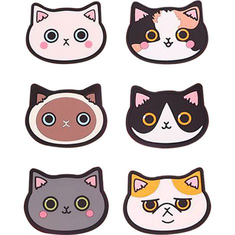 Sous-plat Chat - Tapis Antidérapants en Silicone - Pour Bols et Assiettes - 6 Pièces (1/5)