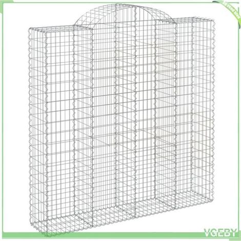 Panier de gabions arqué - FAFEICY - 153500 - 200x50x200/220 cm - Fer galvanisé - Ø fil 3,5 mm (1/4)