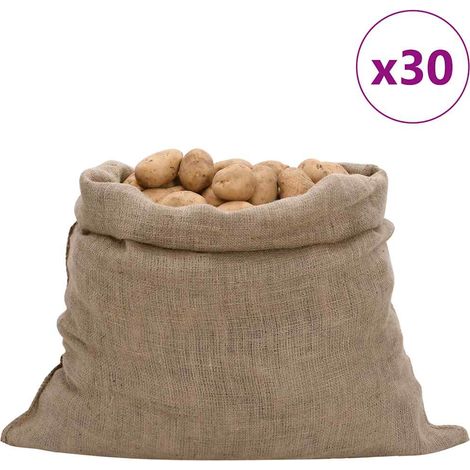 Sacs en jute 30 pièces, 100 x 110 cm, 100 % jute, 220 g/m² - PANGIVO (1/5)