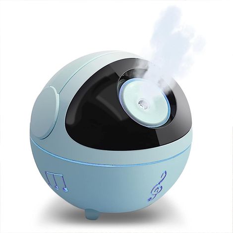 Blauer, tragbarer Ultraschall-Luftbefeuchter mit USB-Anschluss, 2 einstellbaren Vernebelungsmodi und automatischer Abschaltfunktion, ideal für Auto, Büro, Zuhause und Babys. (1/5)