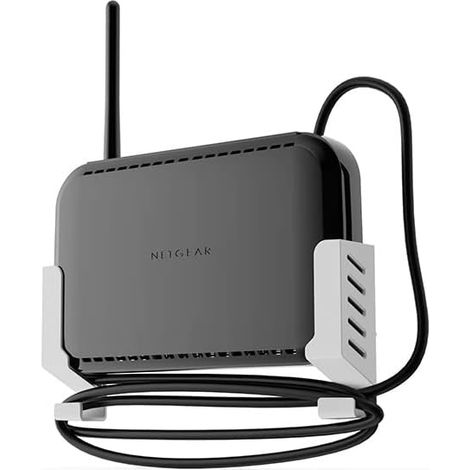 Wifi Router Wall Mount Supports Set-Top Box/Mac Mini/Apple Tv Box/Optical Cats/Switch/Hard Drive/Mobile Power/Tablet Storage (White, 1 Piece) Uwm02-1 (1/5)