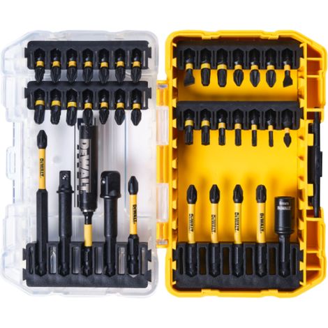 Dewalt – Set d'embouts pour visseuse 38 pièces – Embouts 25/57/89 mm – Lunettes de sécurité – Pour béton et maçonnerie