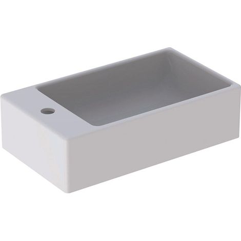 Geberit Diedro lave-mains cuve à droite, trou de robinet à gauche 40x23cm blanc