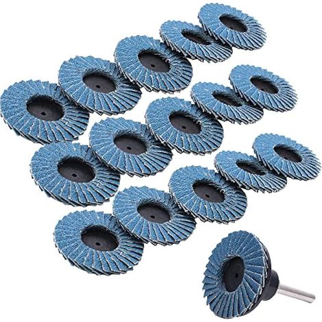 15 pièces 2 pouces 50mm Disques à lamelles Roll Lock 40, 60, 80 grains Disques abrasifs Meules pour meuleuse (1/5)