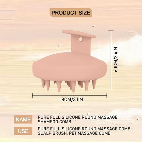 Brosse de massage du cuir chevelu Silicone Scalp Massager Brosse de massage de la tête Pour exfolier Et stimuler La croissance des (1/5)