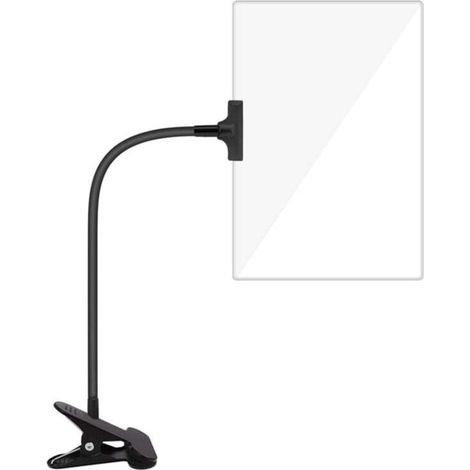 Lupa 5X con clip, abrazadera de cuello de cisne flexible ajustable de 6x3,5 pulgadas - Crezuo