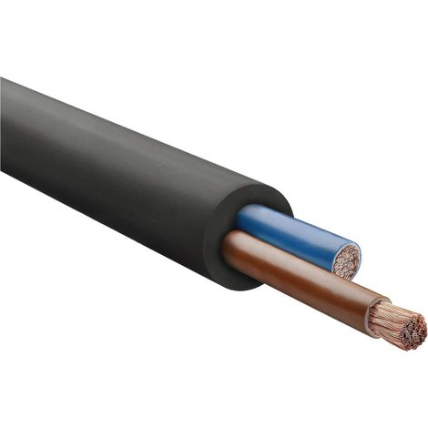 HELU KABEL H07RN-F LS0H 2X1,5mm² AWG16 Gummischlauchleitung AD 8,5mm - 9,9mm Nennspannung Uo/U 450V/750V - 1 Meter