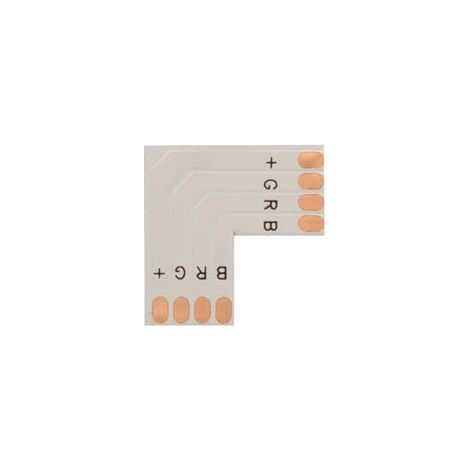 Connecteur pcb flexible - forme l - 10 mm - couleur rvb
