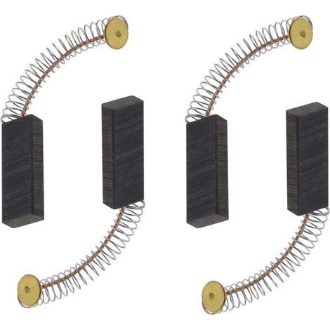 Par de escobillas de carbón de 6x11x30 mm para amoladoras angulares, taladros circulares, taladros eléctricos, repuestos, accesorios, color negro y dorado. (1/5)