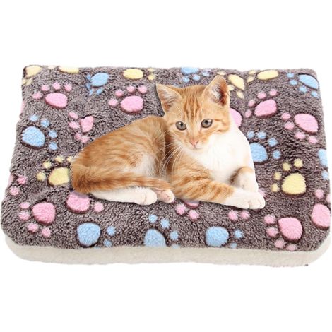 Beruhigende Katzendecke, weiche Plüsch-Flanell-Hundedecken, Katzenmatte, doppelseitig, waschbar, weich, warm, Bezug für das Hundesofabett