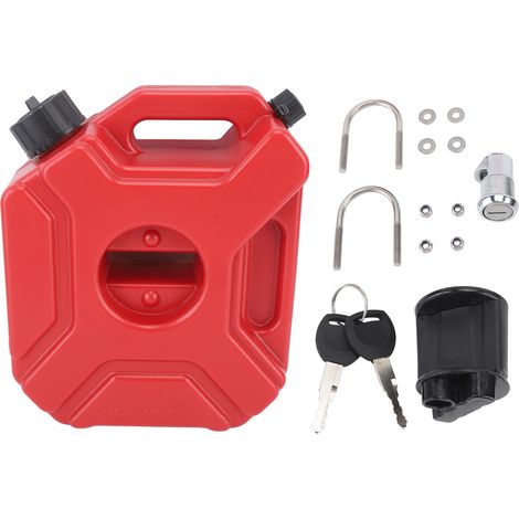 Ortviai Réservoir de Carburant Portable 3 L pour Moto, Véhicules Tout-Terrain, SUV et Quad – ABS Résistant aux Chocs
