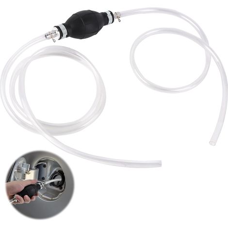 Pompe a Eau Manuelle, Pompe Essence avec 2M de Tuyau et 2 Colliers de Serrage, Pompe Manuelle Carburant pour Transfert Essence, Huile, Diesel et Carburant (1/5)