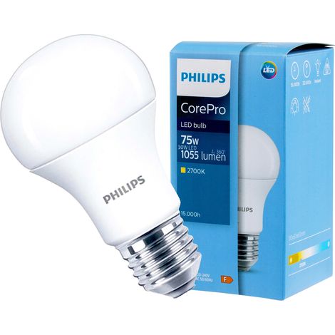 Lampadina LED E27 A60 10W = 75W 1055lm 2700K Caldo PHILIPS