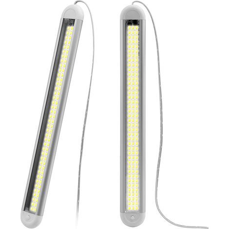 2 Stück LED-Lichtleiste 12V, LED-Universalleuchte 12V, LED-Innenraumleuchte mit 120 LEDs, LED-Innenraumbeleuchtung mit Schalter für Wohnwagen, Wohnmobile, Boote, Küchen, Badezimmer, Schlafzimmer (1/5)