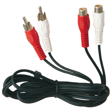 Conexion audio 2 RCA macho a 2 RCA hembra 2.5M GSC 002600933