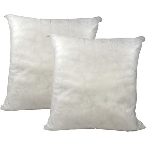 2 Imbottiture per cuscini dalla forma quadrata 45x45 cm di colore bianco dal peso di 700gr - Riempimento indeformabile con ovatta poliestere per feder (1/5)