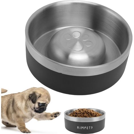 GARRYFIZH Grand bol inox pour chien/chat 17cm - nourriture/eau, antidérapant, projet maison/jardin durable
