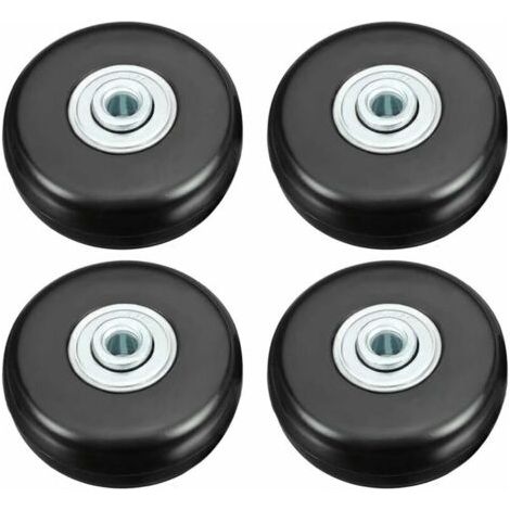 Roulette Valise, Bagage Valise Réparation Roulette Charge Lourd 50mm Muette Caoutchouc Universelle Pivotante Roue Rechange Transport Remplace Roulette 4PCS pour Valise/Bagage/Sac à Dos/Voyage (1/5)