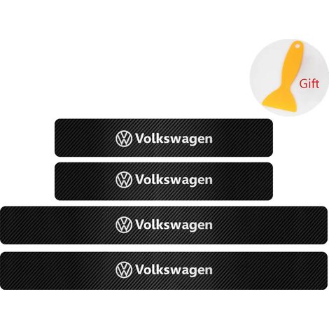 (Pour Volkswagen,noir) 4 protections de seuil de porte en fibre de carbone anti-rayures pour Volkswagen Golf 7,5,4,Passat B6 Mk4 et VW Tiguan Mk7 (1/3)