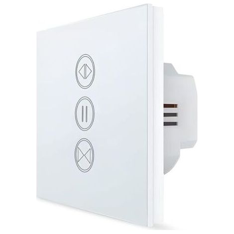 QORVA-Interrupteur Volet Roulant Connecté, Ouverture Réglable, Commutateur Rideau Stores WiFi, Minuterie Intelligent Moteur Mural (1/5)
