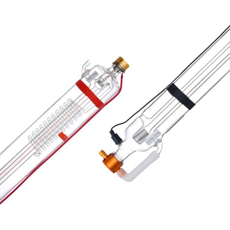 VEVOR 90W CO2-Laserröhre,49,2Zoll lang&3,1Zoll im Durchmesser,aus Borosilikatglas mit einem langlebigen Metallkopf. Wird mit vorverdrahteten Kabeln geliefert&bietet bis zu 10.000 Betriebsst&en (1/5)