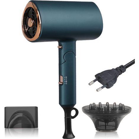 Sèche-cheveux portable, sèche-cheveux à ions négatifs à séchage rapide, pliable, pour la maison, les voyages et les salons de coiffure (1/5)