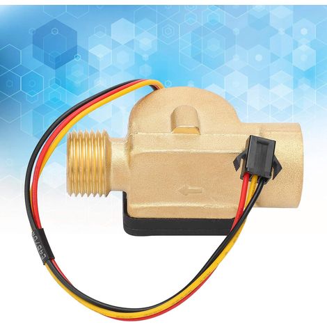 Capteur d'eau, interrupteur de compteur à filetage mâle femelle G1/2 pouces, compteur d'impulsions à transducteur à effet Hall en laiton DC324V, capteur de niveau de liquide (1/5)