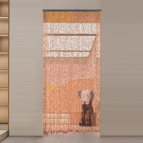 52 String Perlen Dekoration Bambus Vorhänge, Braun Haushalt Raumtrenner-200 x 90 cm (1/5)