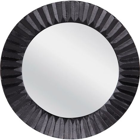 Table Passion - Miroir en fonte plissé noir 39 cm