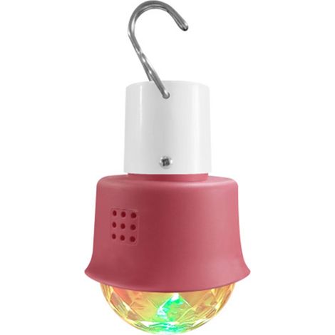 Ortviai Ampoule LED ambiance rechargeable USB 5V 4 W RGBW avec commande vocale et sonore – Lampe suspendue portable (1/4)
