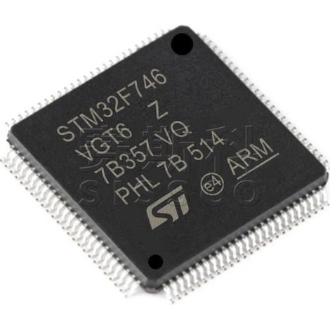 Elektronische Bauelemente STM32F746VGT6 und STM32F746ZGT6, 5 elektronische Bauteile, 5 Stück.