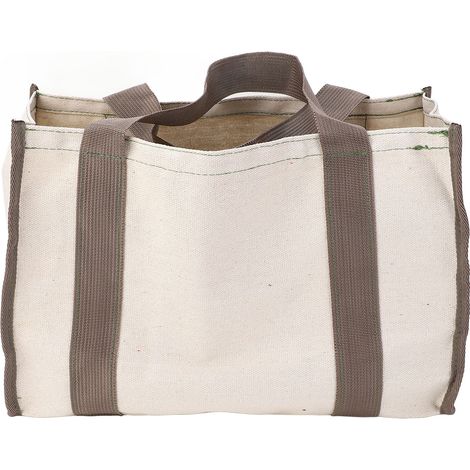 Sac de rangement portable pour outils, grande capacité, à large ouverture, en toile, pour accessoires de menuisier et d'électricien, 40 cm (16 pouces). (1/5)