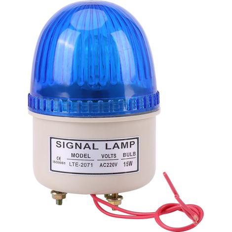 Voyant LED clignotant LTE-2071 220V bleu IP65 robuste pour machine-outil industriel signal d'alarme lumineux (1/5)