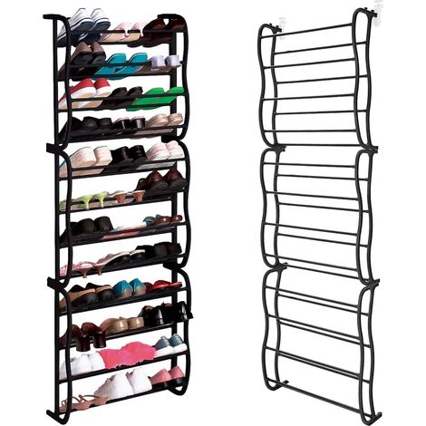Organisateur de chaussures accroche a la porte - echelle a chaussures
