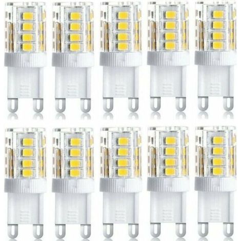 Confezione da 10 faretti LED, luci LED decorative, lampadine LED G9, 5W bianco freddo, lampadine LED a risparmio energetico, sostituzione lampadine alogene, AC 230V non dimmerabili