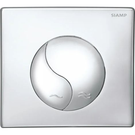 Siamp – Plaque de commande WC double volume chrome brillant – Design Yin Yang – Pour installations modernes – Réf. 31185310