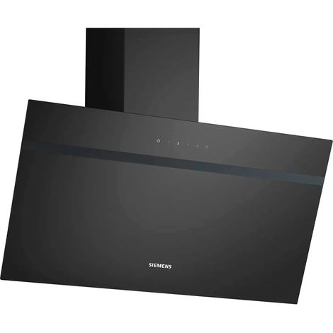 Campana extractora de cocina Siemens LC85KDK60 en vidrio negro 88 cm (1/3)